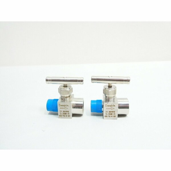 Swagelok MANUAL NPT STAINLESS 6000PSI 1/2IN NEEDLE VALVE, 2PK SS-26VM8-F8